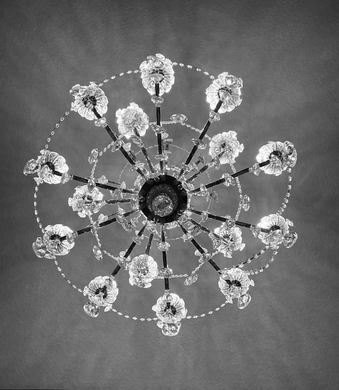 Crystal light fixture cleaned by Blues Cleaners, Quad Cities Crystal light fixture cleaned by Blues Cleaners, Quad Cities