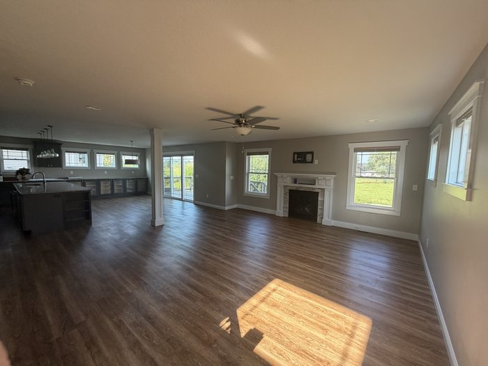 Residential living room interior cleaned by Blues Cleaners, Quad Cities